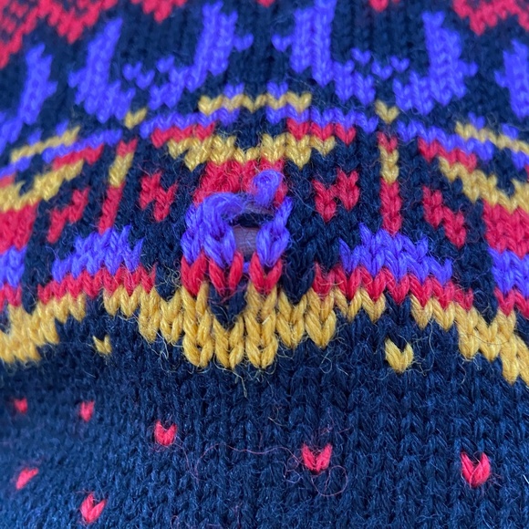 Vintage 90s Dale Of Norway Sweater Womens Small Wool Heavy Knit Nordic Reindeer - Picture 10 of 14